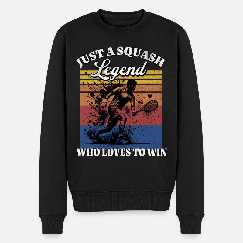US Squash Spieler - Männer Premium Bio Pullover - Schwarz