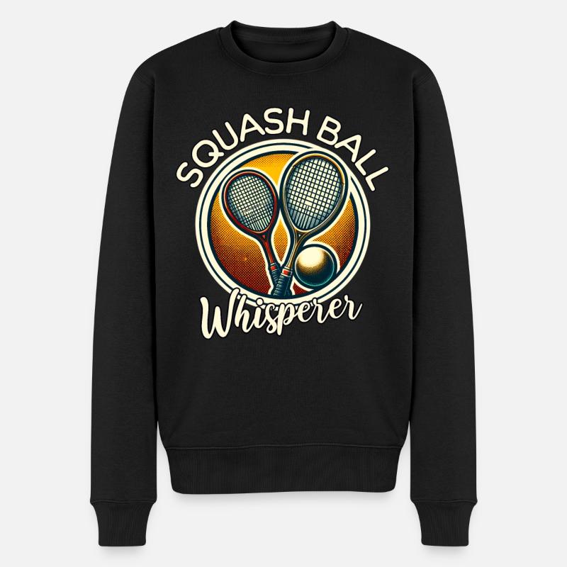 Squash Flüsterer - Männer Premium Bio Pullover - Schwarz