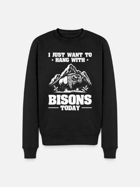 Buffalo Bison - Men's Premium Organic Jumper - black