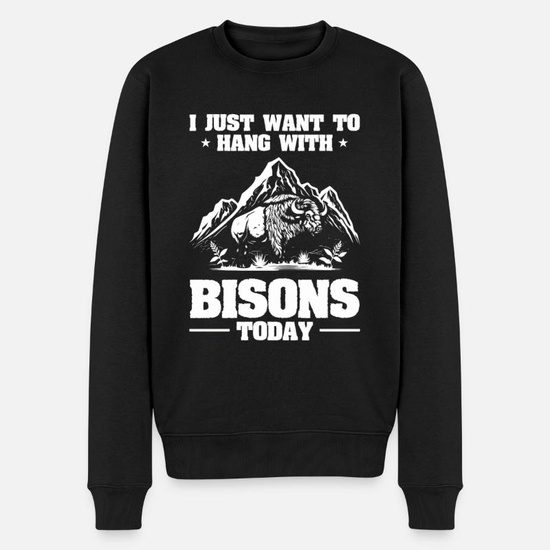 Bison de bison - Pull Premium bio Homme - noir