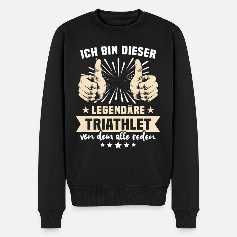 Dictons de triathlète - Pull Premium bio Homme - noir