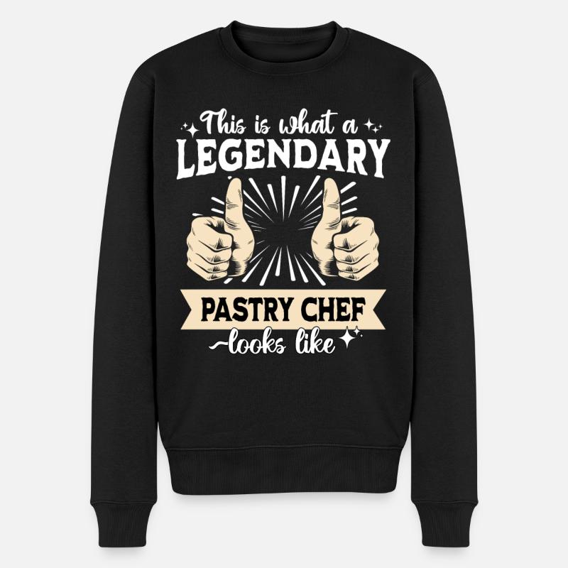 Legendärer Konditor - Männer Premium Bio Pullover - Schwarz