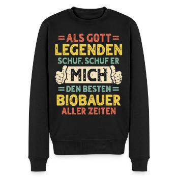 Organic farmer - Men's Premium Organic Jumper - black - Front - Nico (187cm)