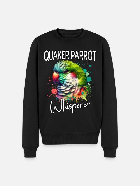 Monk Parakeet Whisperer - Men's Premium Organic Jumper - black