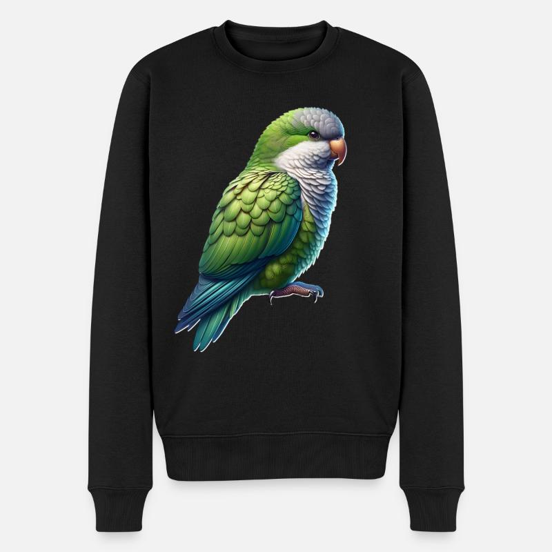 Mönchssittich - Männer Premium Bio Pullover - Schwarz