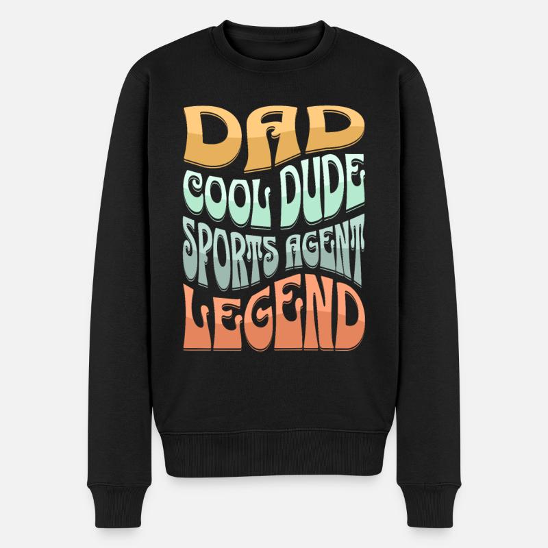 Papa Agent sportif - Pull Premium bio Homme - noir