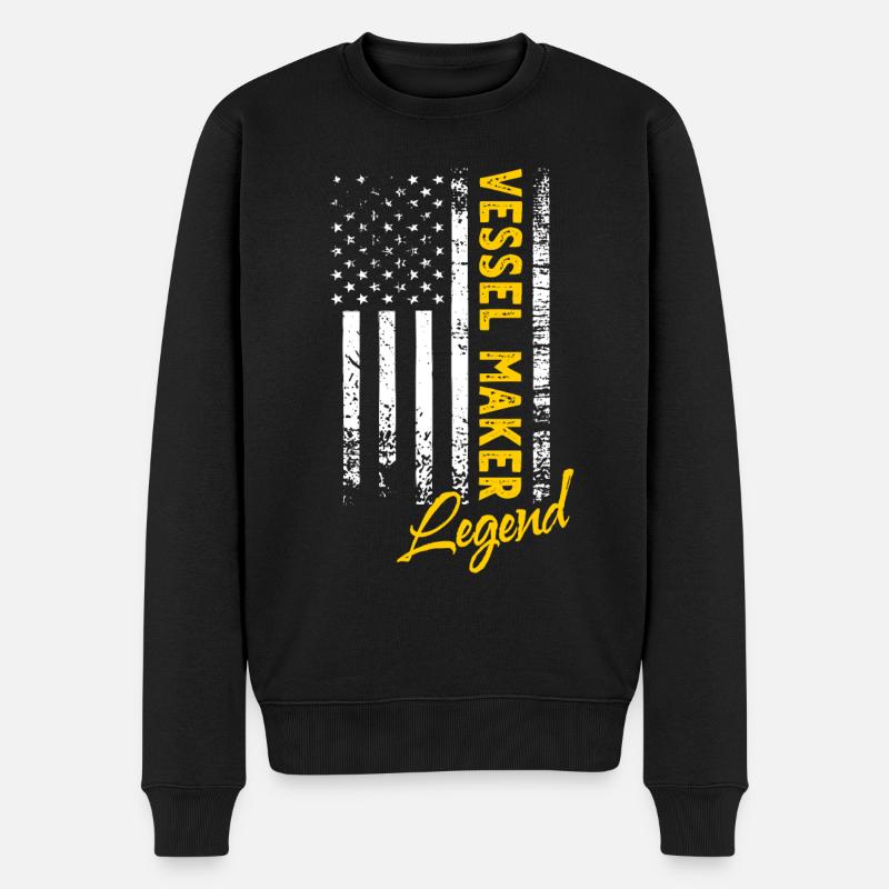 Légende du constructeur naval - Pull Premium bio Homme - noir