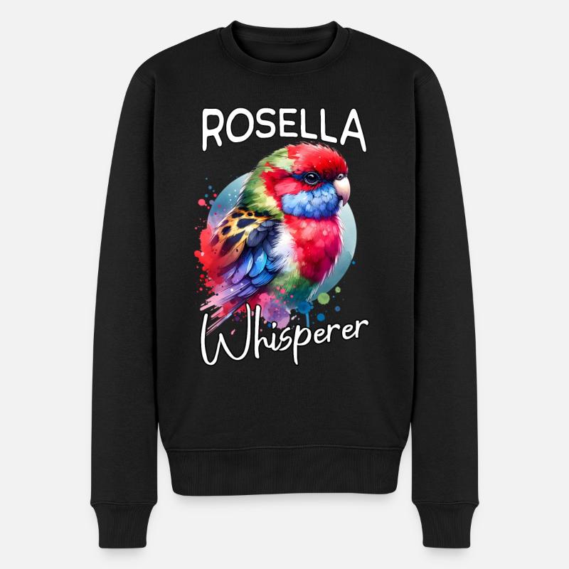 Rosellasittich Flüsterer - Männer Premium Bio Pullover - Schwarz