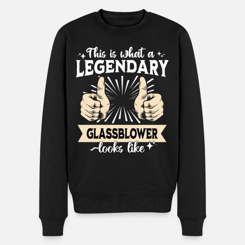 Souffleur de verre légendaire - Pull Premium bio Homme - noir