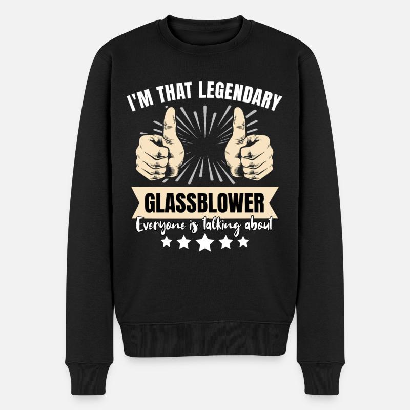 Souffleur de verre légendaire - Pull Premium bio Homme - noir