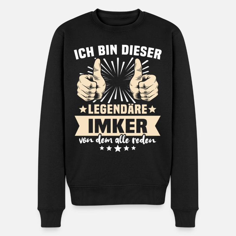 Imker Sprüche - Männer Premium Bio Pullover - Schwarz