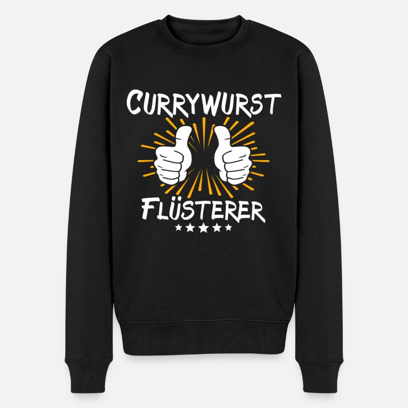 Currywurst Spruch - Männer Premium Bio Pullover - Schwarz