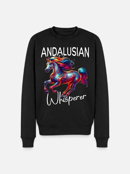 Cheval chuchoteur andalou - Pull Premium bio Homme - noir
