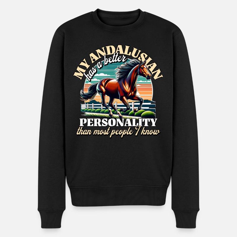 Dictons andalous andalous - Pull Premium bio Homme - noir