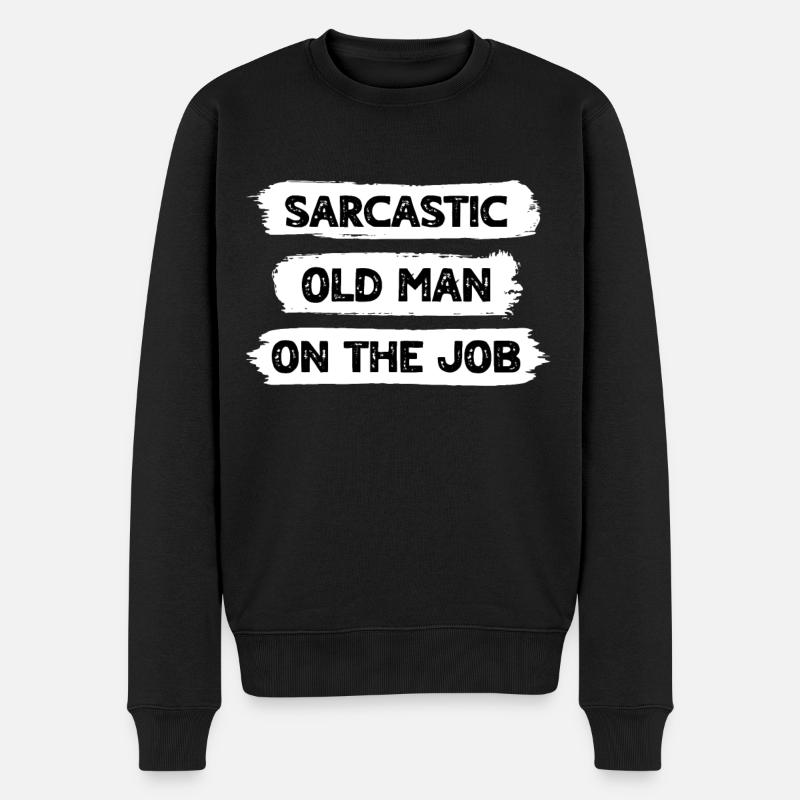 Sarcasme Vieil Homme - Pull Premium bio Homme - noir