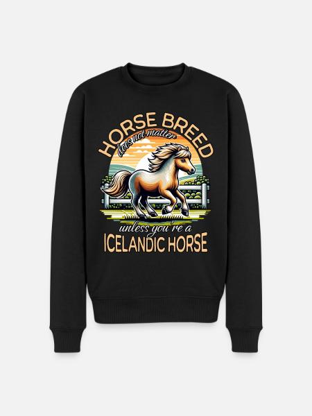 Icelandic Horse Icelander - Men's Premium Organic Jumper - black