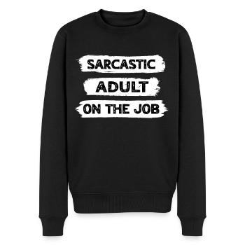 Sarcasme adulte - Pull Premium bio Homme - noir - Devant - Nico (187cm)