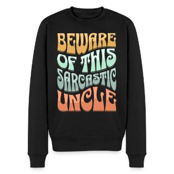 Sarcastique Oncle Sarcasme - Pull Premium bio Homme - noir - Devant - Nico (187cm)