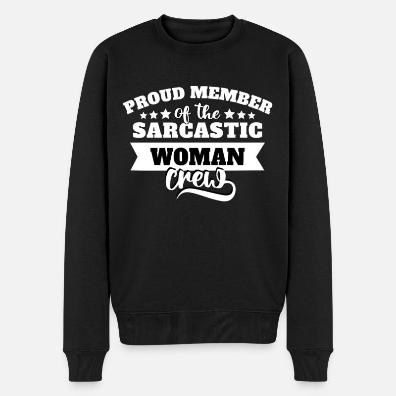 Mme Sarcasme - Pull Premium bio Homme - noir