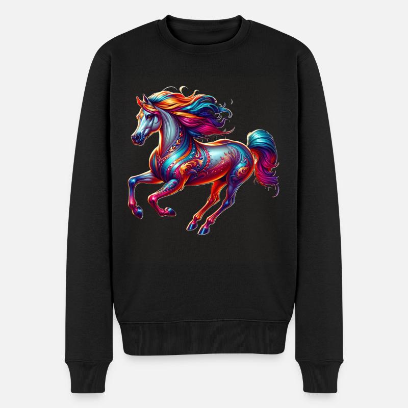 Cheval de trait irlandais Cheval - Pull Premium bio Homme - noir
