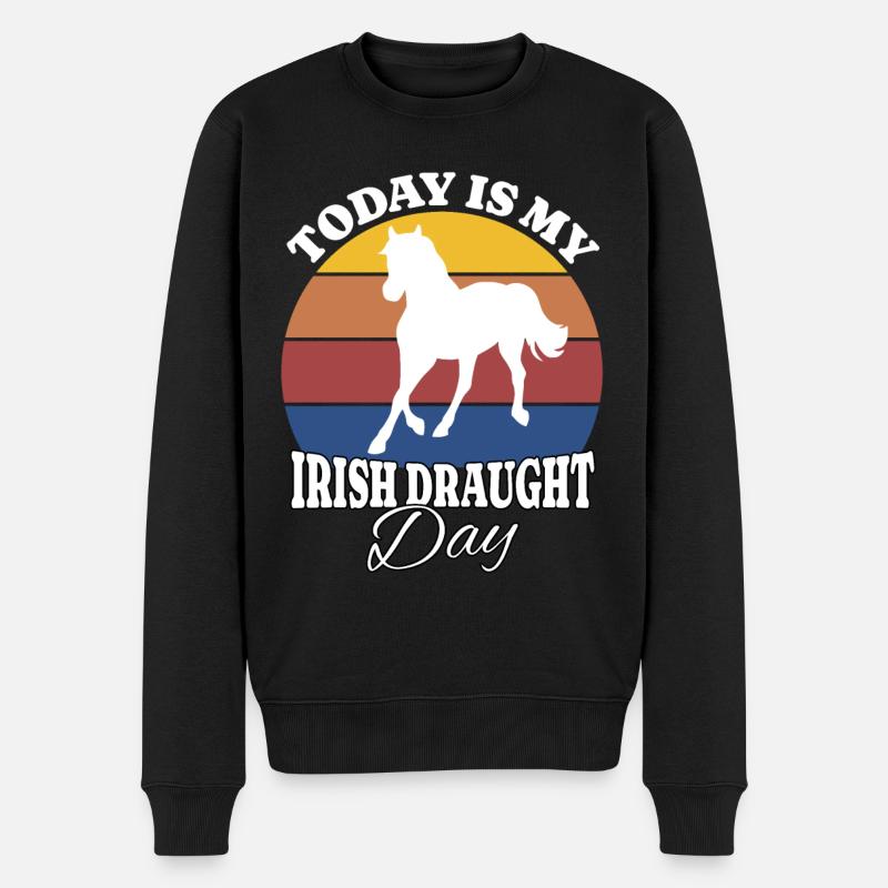 Irisches Zugpferd Breuvage Irlandais - Pull Premium bio Homme - noir