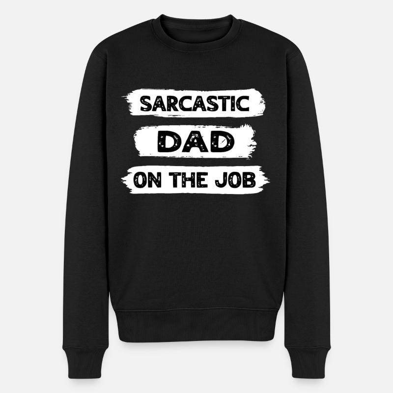 Sarcasme papa - Pull Premium bio Homme - noir