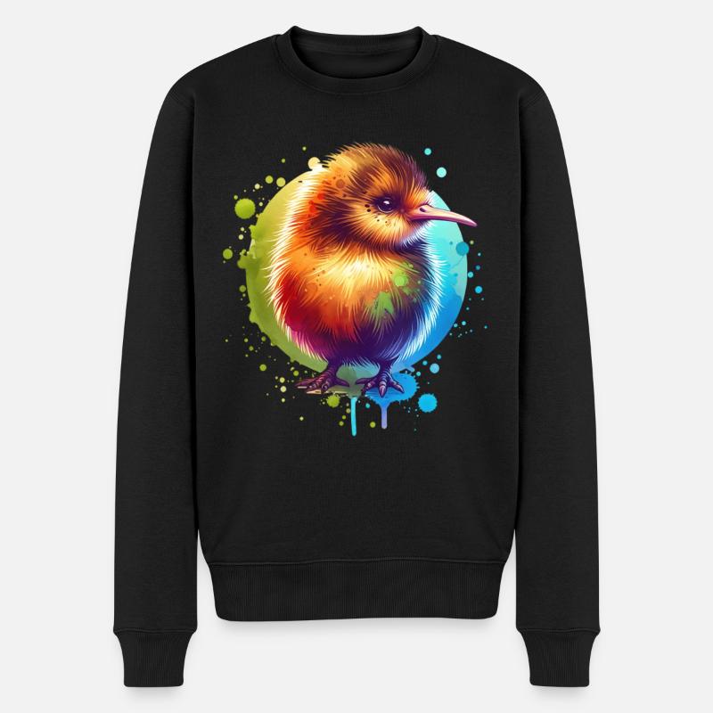 Kiwi Oiseau Kiwi Vogel - Pull Premium bio Homme - noir
