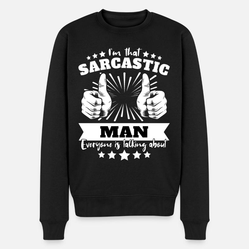 Sarcastique Sarcastique - Pull Premium bio Homme - noir