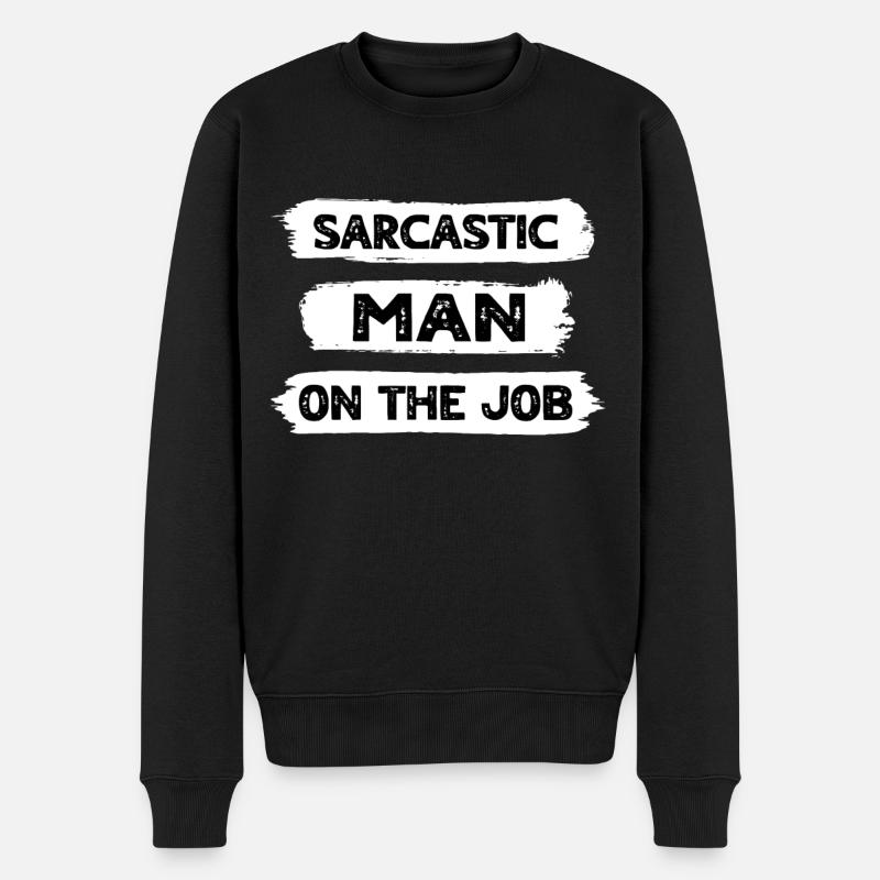 Sarcasme Homme - Pull Premium bio Homme - noir