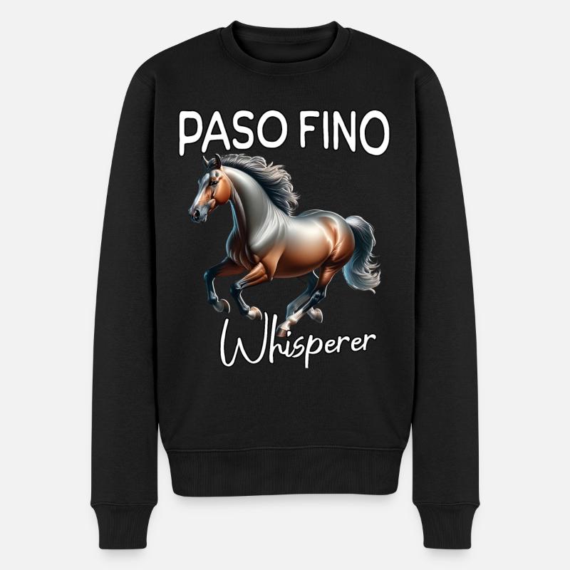 Cheval Paso Fino Whisperer - Pull Premium bio Homme - noir