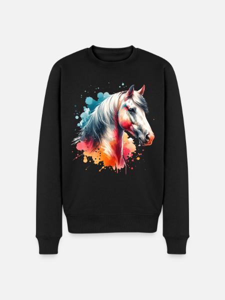 Paso Fino Motif Horse - Men's Premium Organic Jumper - black