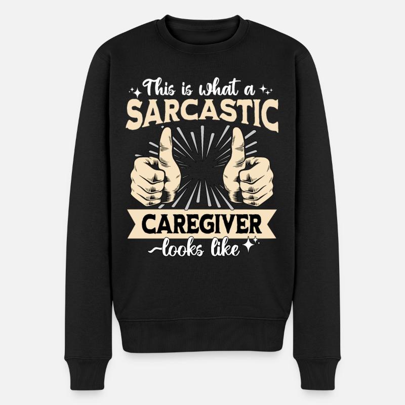 Sarcastic Supervisor Sarcasm - Men's Premium Organic Jumper - black