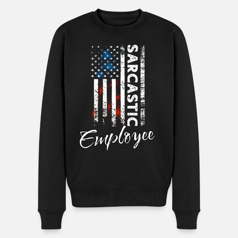 Employé sarcastique - Pull Premium bio Homme - noir