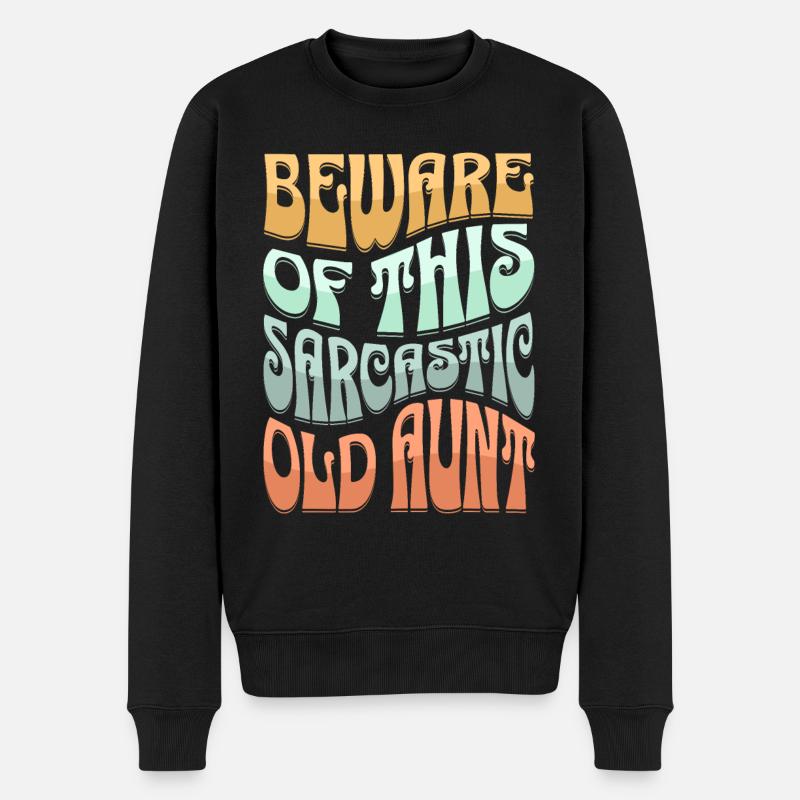Sarcastic Old Aunt Sarcasm - Men's Premium Organic Jumper - black