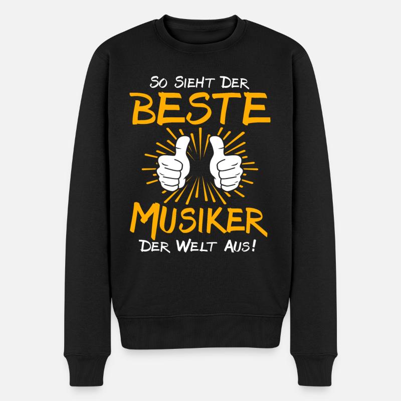 Musiker Geschenkidee - Männer Premium Bio Pullover - Schwarz