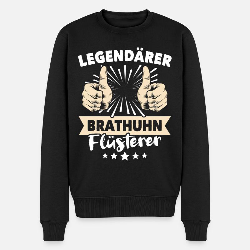 Dicton sur le poulet rôti - Pull Premium bio Homme - noir