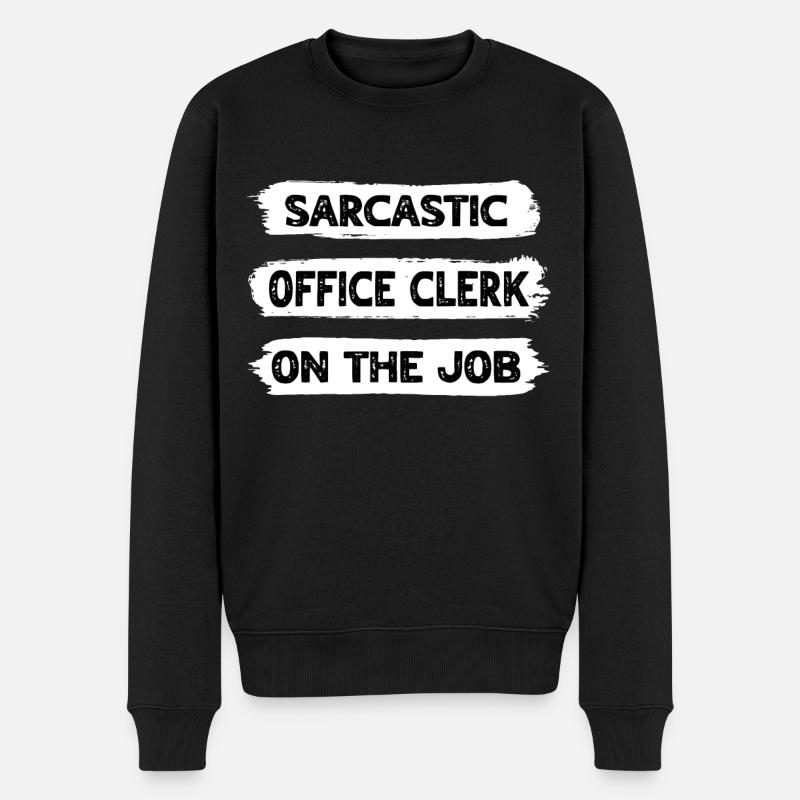 Sarcasm Office Worker - Men's Premium Organic Jumper - black
