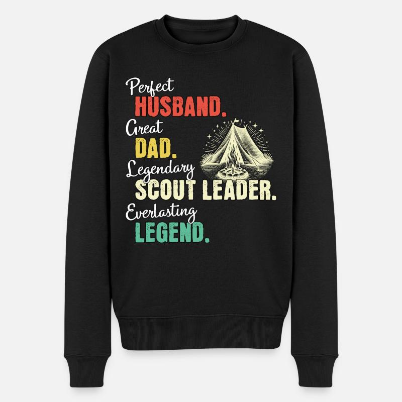 Scout Guide Papa - Pull Premium bio Homme - noir