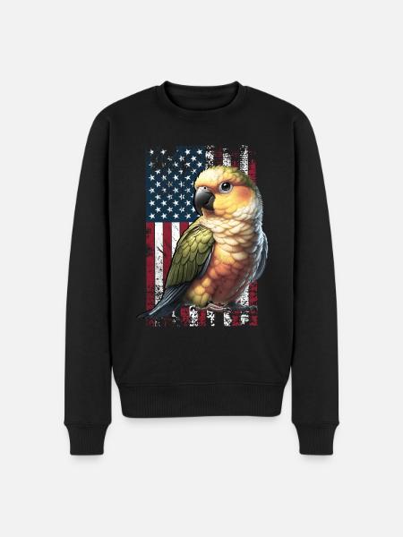 Jenday Conure US Yellow-headed Parakeet - Men's Premium Organic Jumper - black