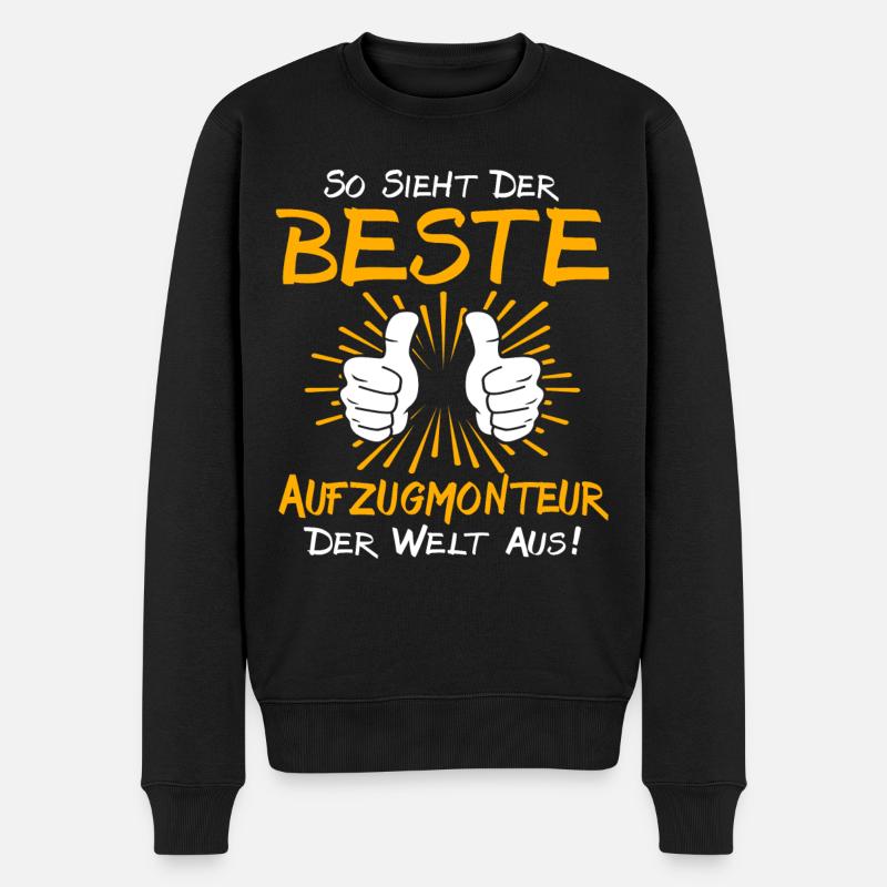Elevator Technician Gift Idea - Men's Premium Organic Jumper - black