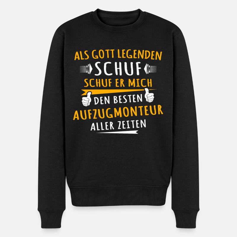 Monteur d’ascenseurs - Pull Premium bio Homme - noir