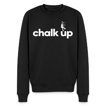 Chalk Up Boulderer - Männer Premium Bio Pullover - Schwarz - Vorne - Nico (187cm)