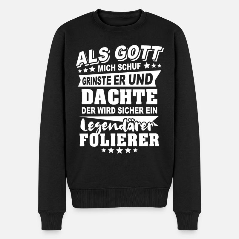 Enveloppe - Pull Premium bio Homme - noir