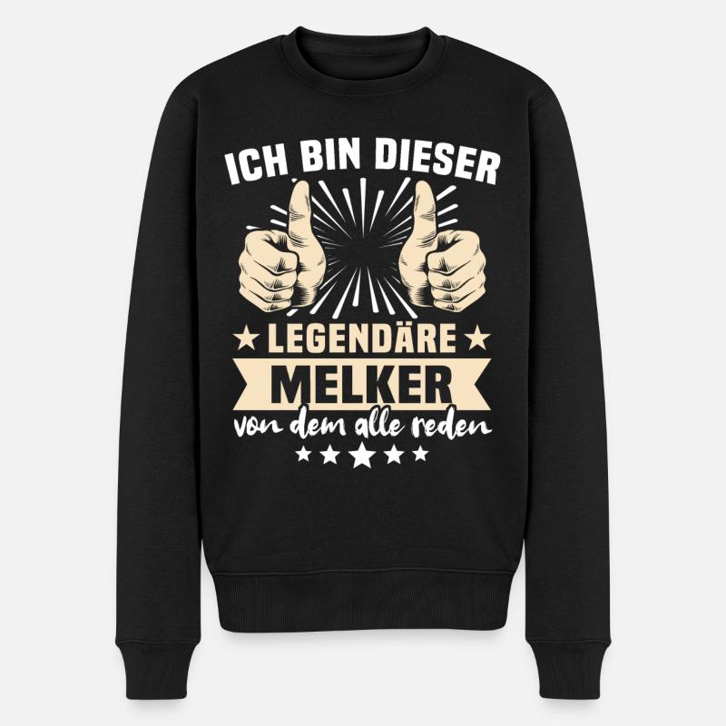Dictons de Melker - Pull Premium bio Homme - noir