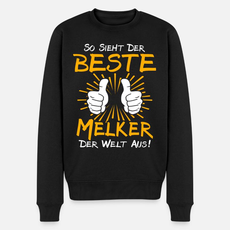Melker Geschenkidee - Männer Premium Bio Pullover - Schwarz