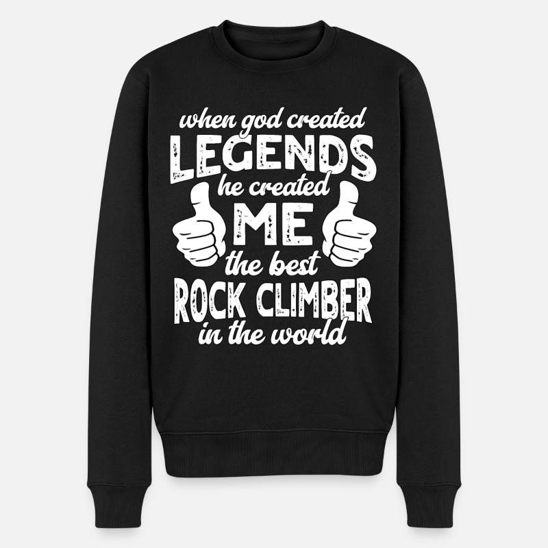 Bester Kletterer Legende - Männer Premium Bio Pullover - Schwarz