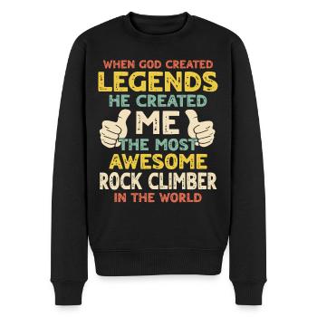 Grimpeur - Pull Premium bio Homme - noir - Devant - Nico (187cm)