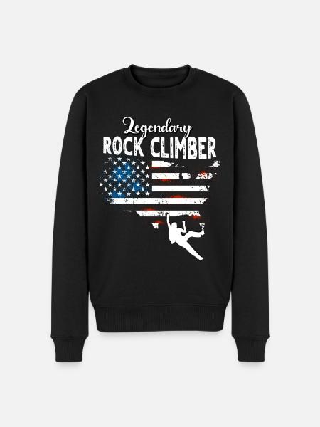 Climbers US - Men's Premium Organic Jumper - black