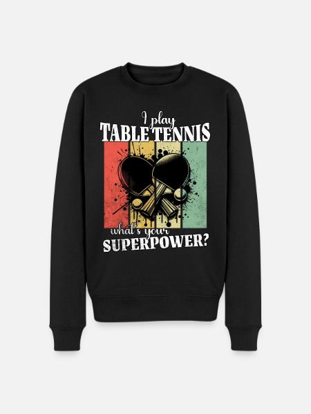 Funny Table Tennis Saying - Men's Premium Organic Jumper - black