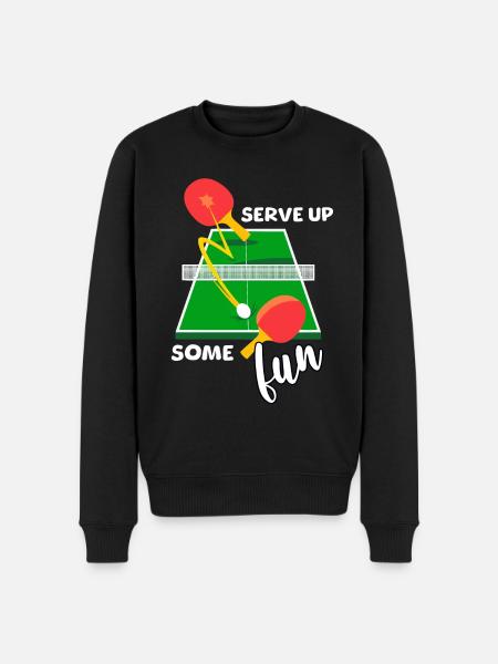 Funny Table Tennis Saying - Men's Premium Organic Jumper - black
